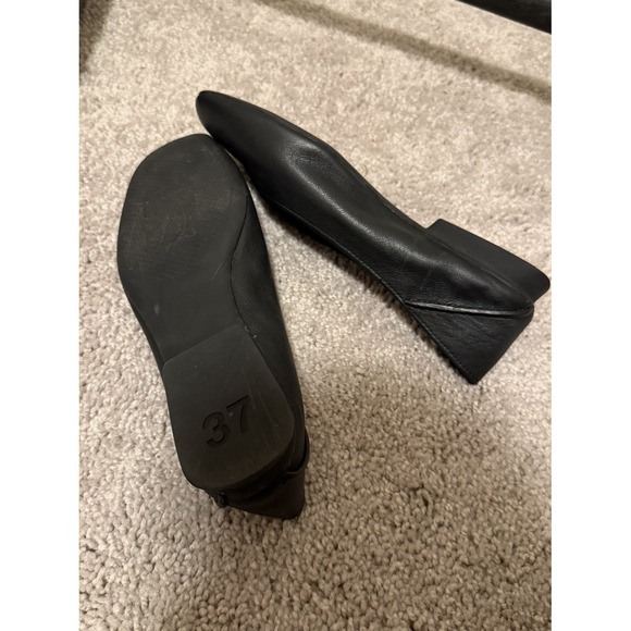 Camper Casi Myra Black Leather Ballerinas Flats Black Size 37 7 Minimalist - Picture 3 of 3